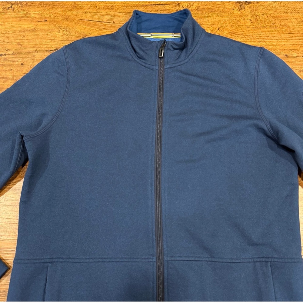 Smartwool Blue Wool Blend Sport Outdoor Full Zip‎ Fleece Sweater Jacket Men's M